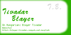 tivadar blayer business card